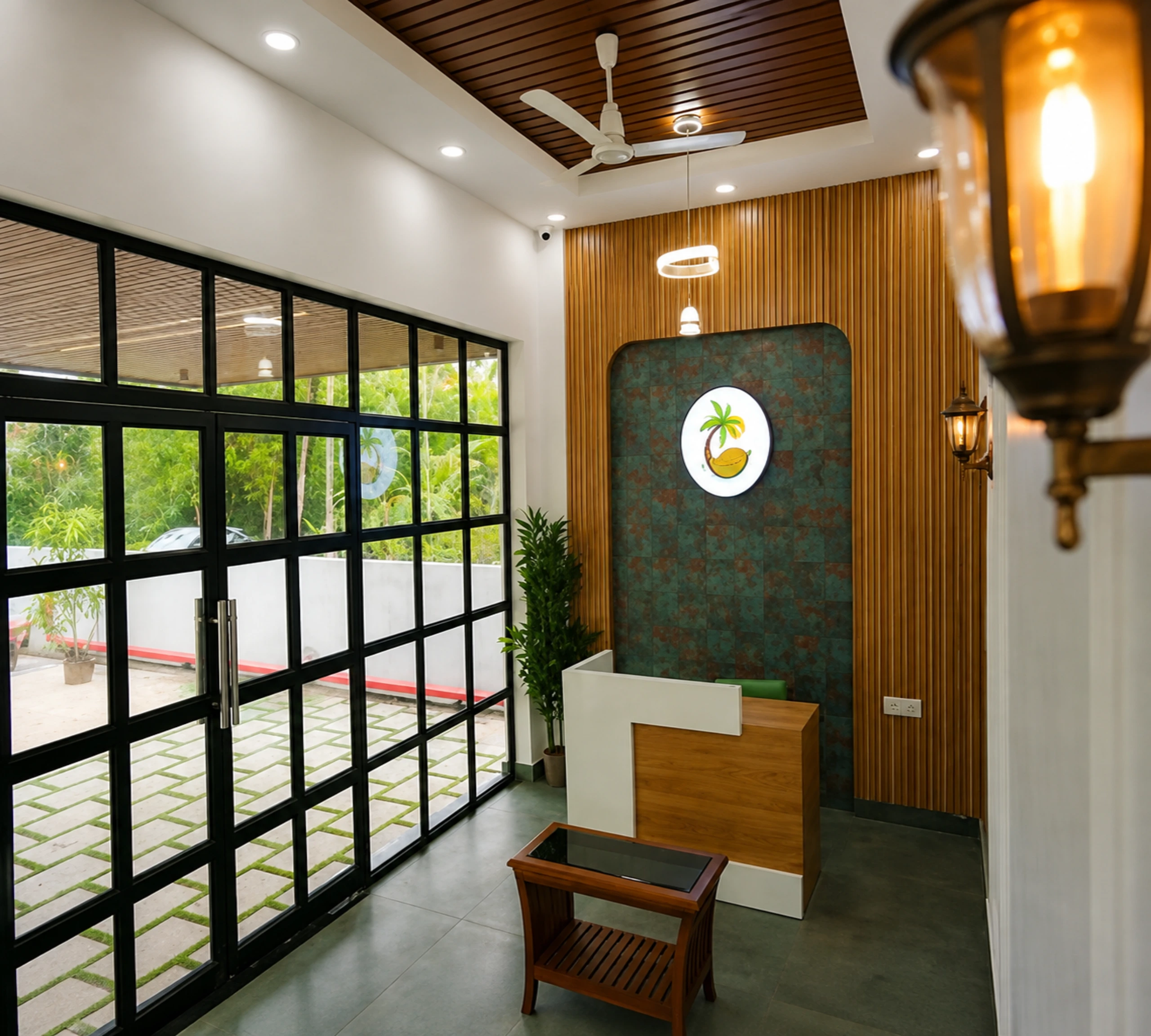Interior welcome area at Coconut Groves